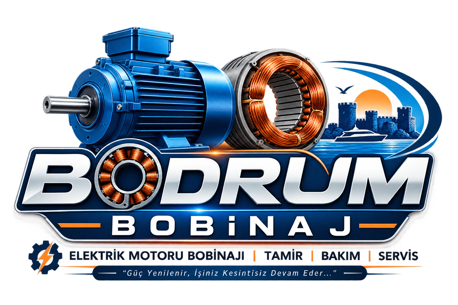 Bodrum Bobinaj elektrik motoru bobinaj ve tamir logosu